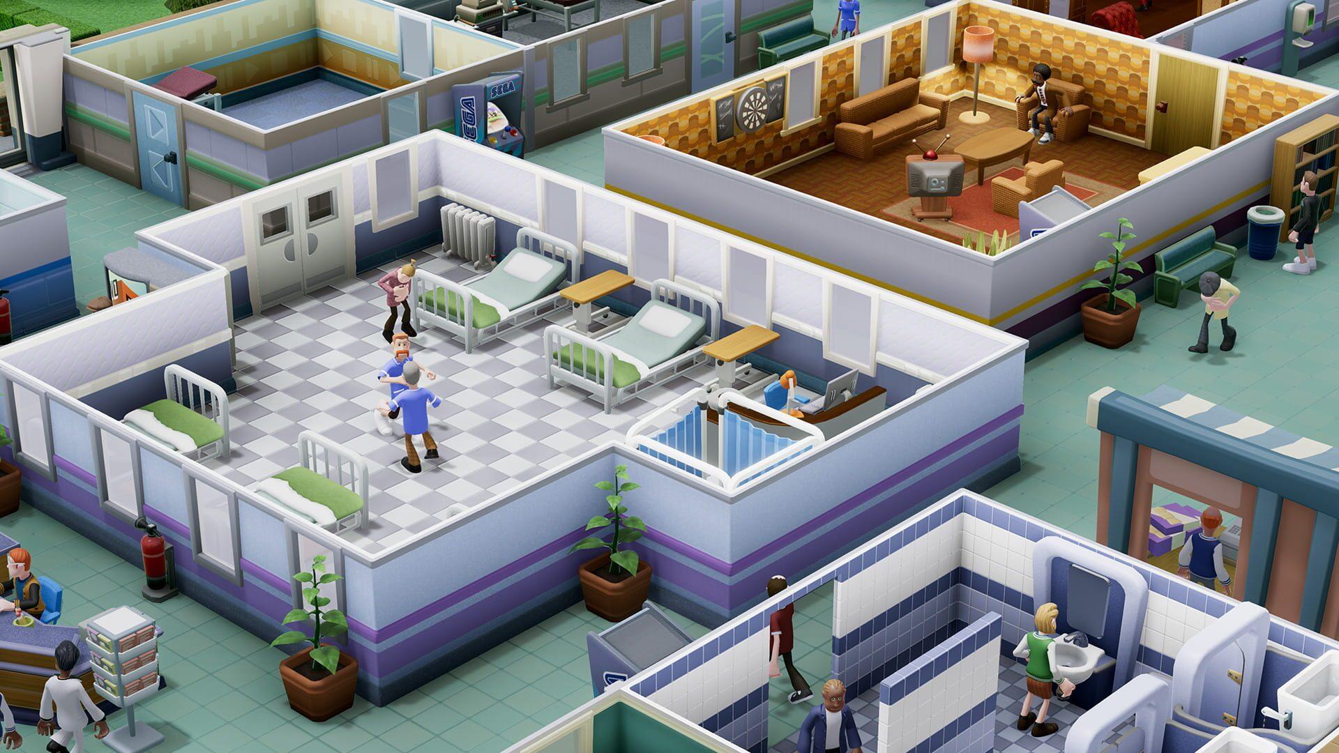 Two Point Hospital - świat gry, lokacja