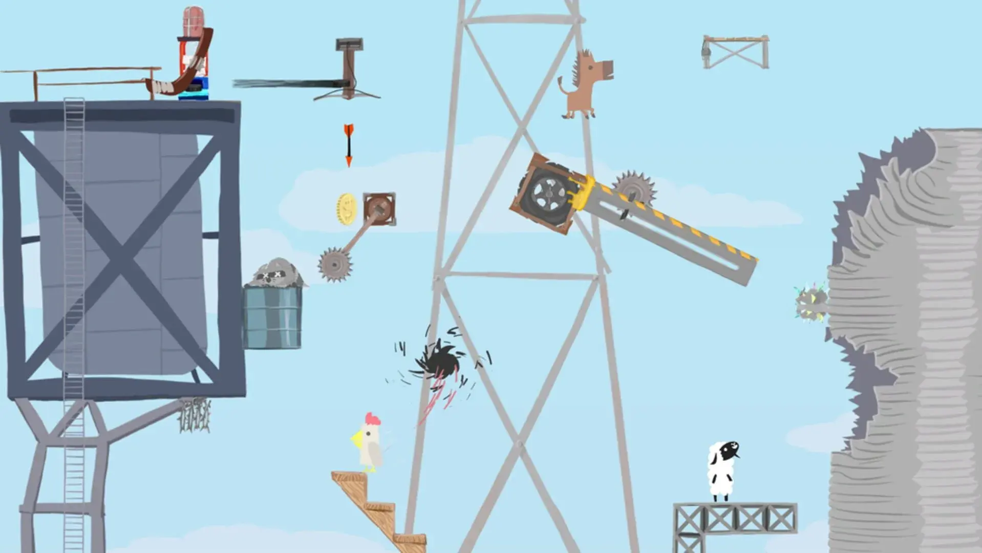 Ultimate Chicken Horse: Ultimate Edition - świat gry, lokacja