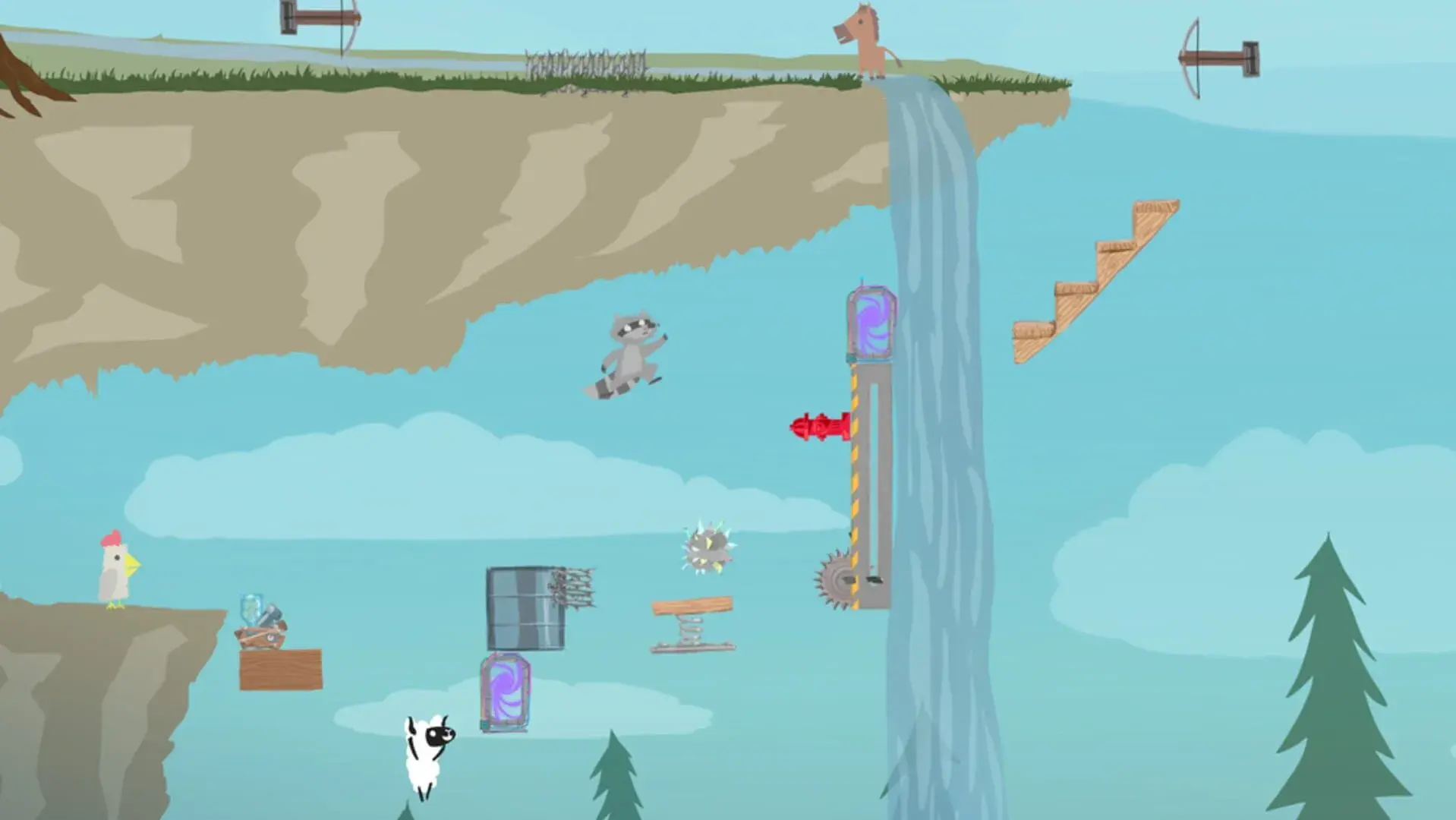 Ultimate Chicken Horse: Ultimate Edition - akcja w grze