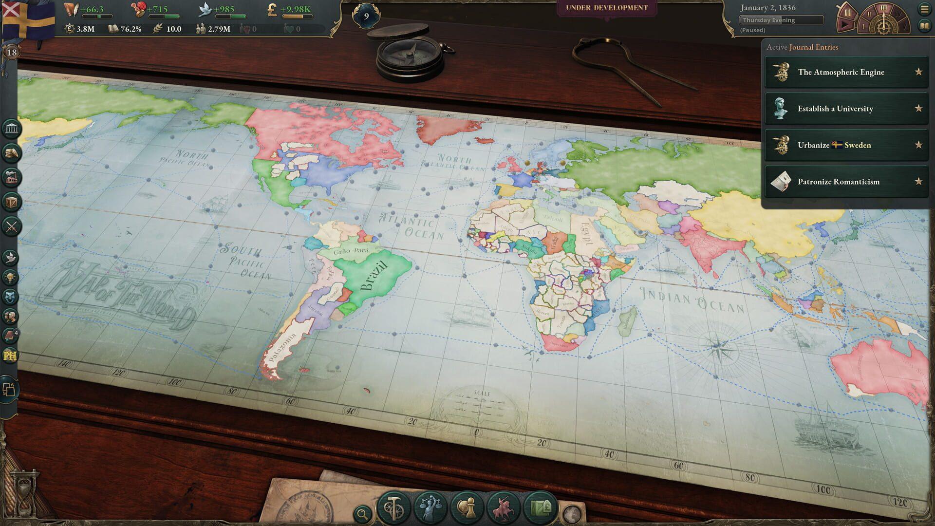 Victoria 3 - świat gry, lokacja