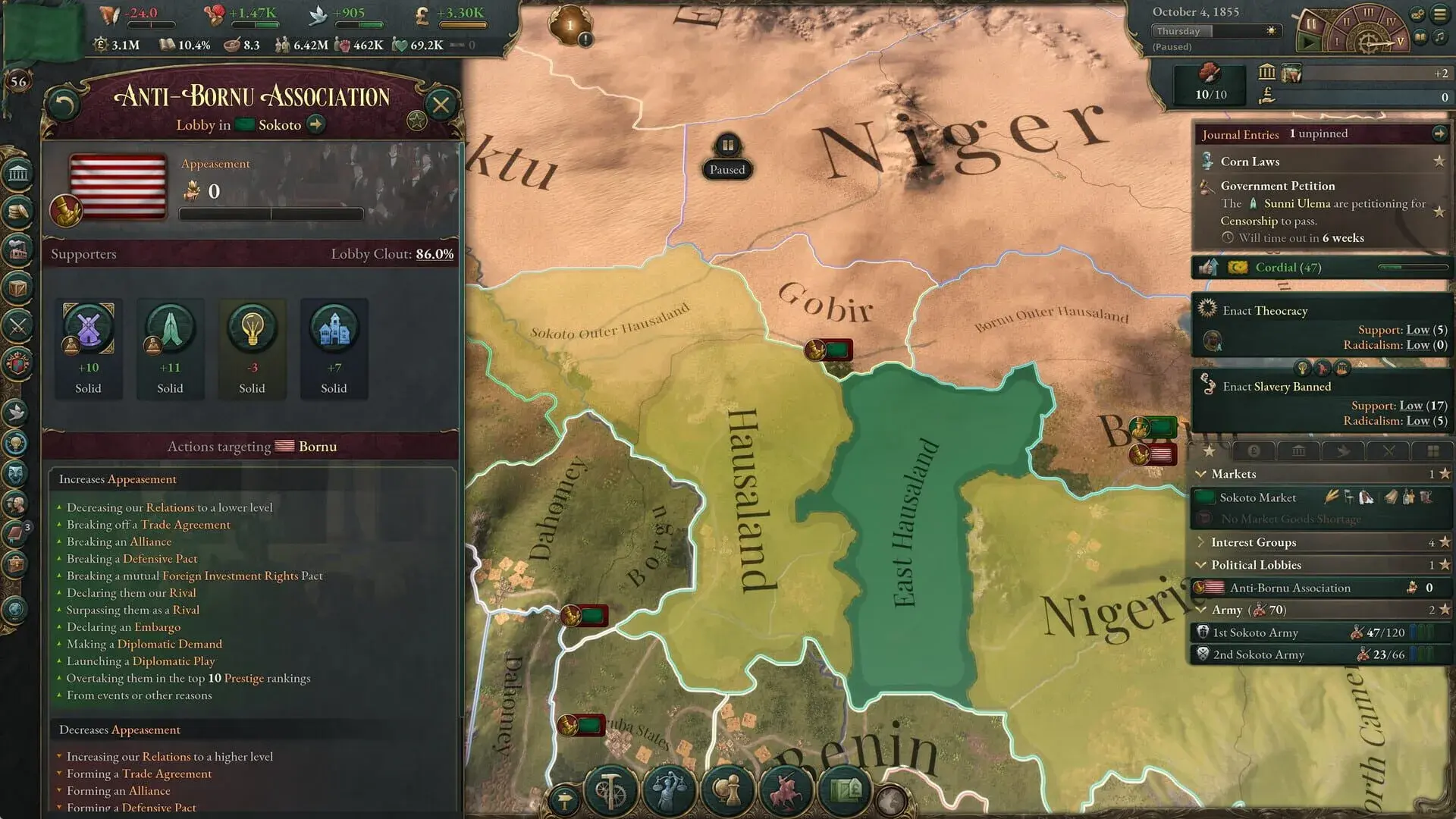 Victoria 3: Sphere of Influence - główny screenshot z gry