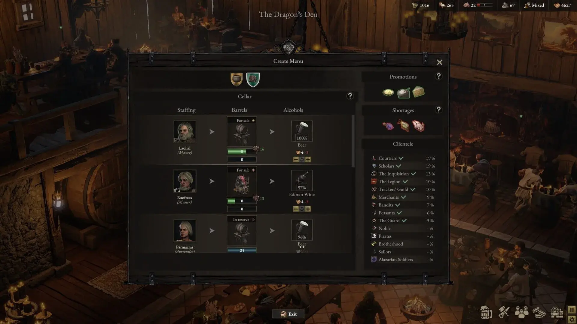 Wartales: The Tavern Opens! - akcja w grze