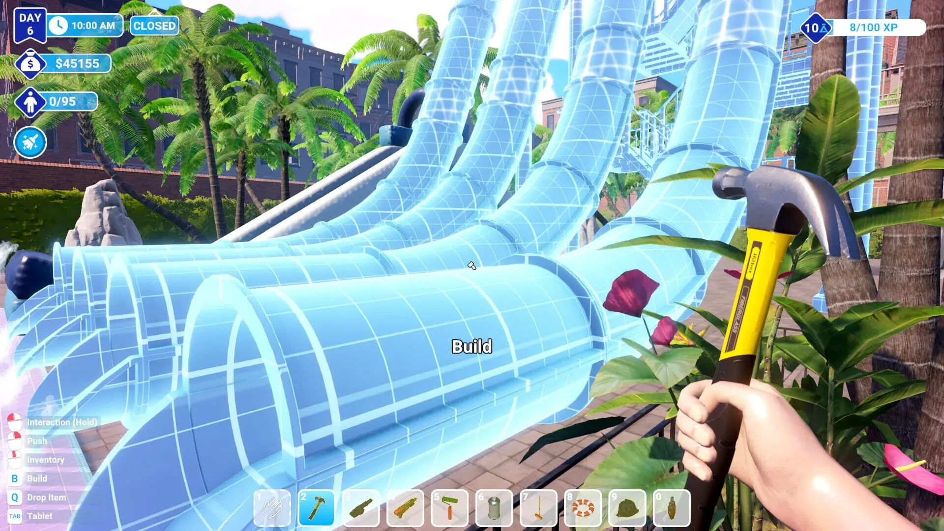 Waterpark Simulator - świat gry, lokacja