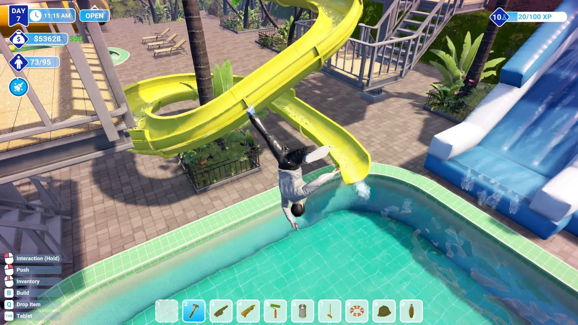 Waterpark Simulator - akcja w grze