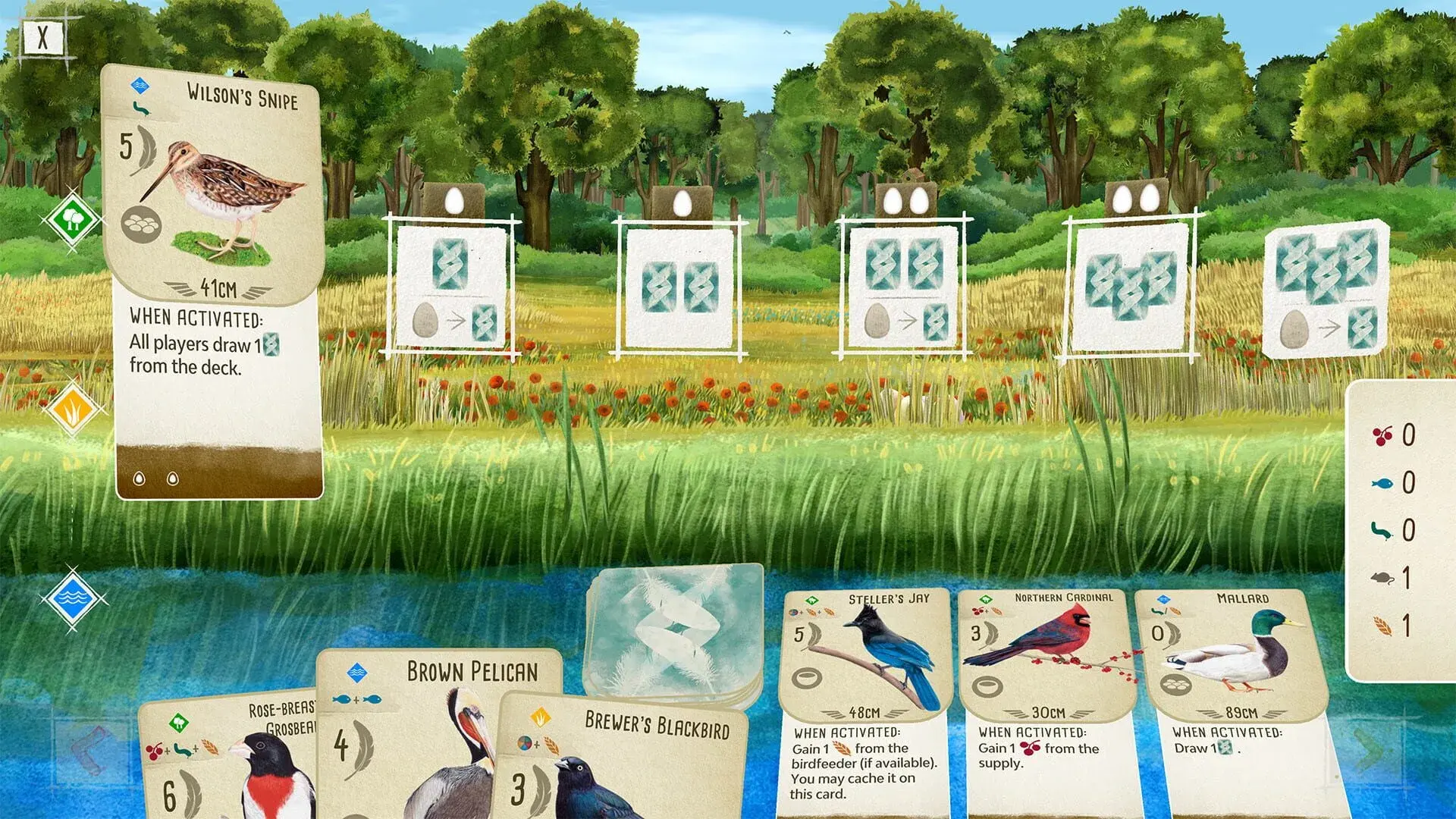 Wingspan - główny screenshot z gry