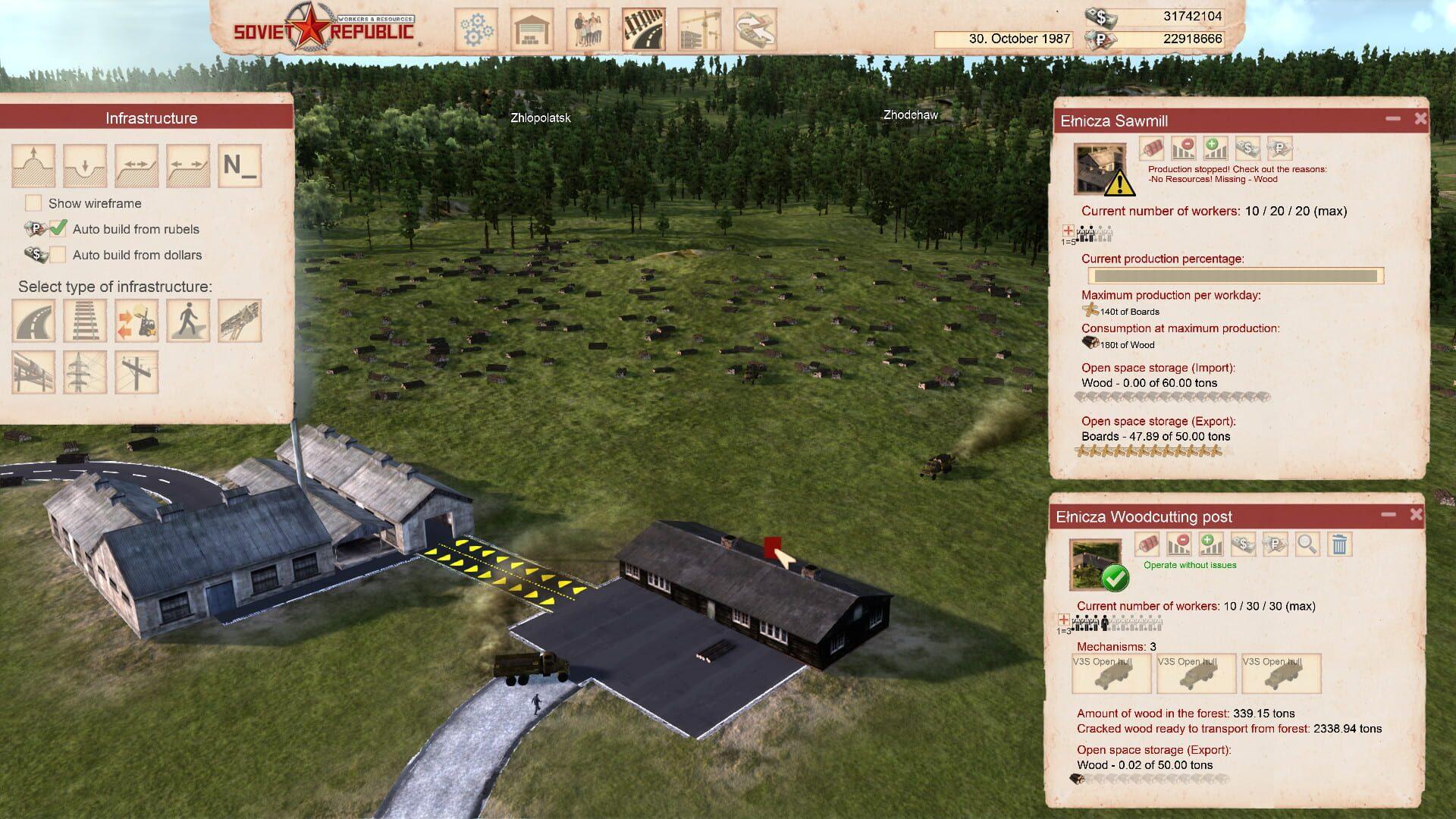 Workers & Resources: Soviet Republic - gameplay screenshot