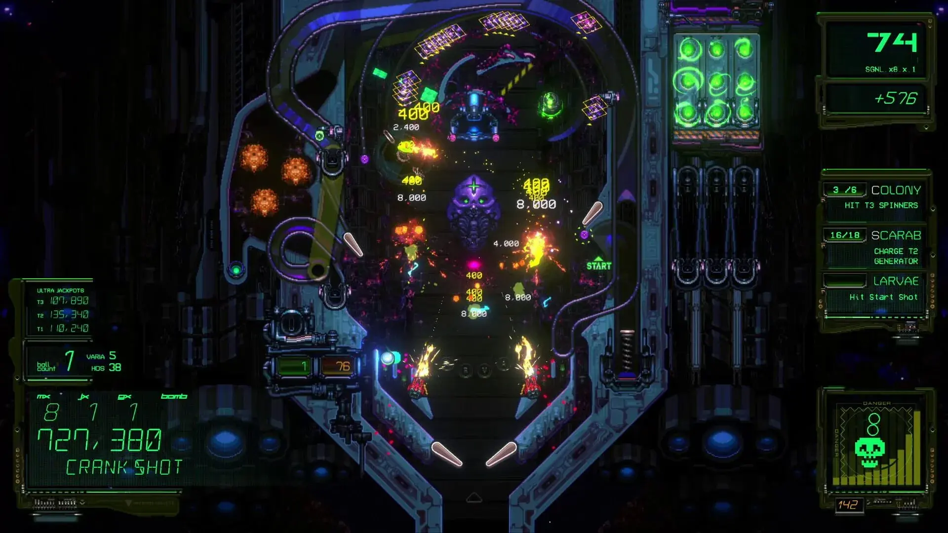 Xenotilt: Hostile Pinball Action - główny screenshot z gry