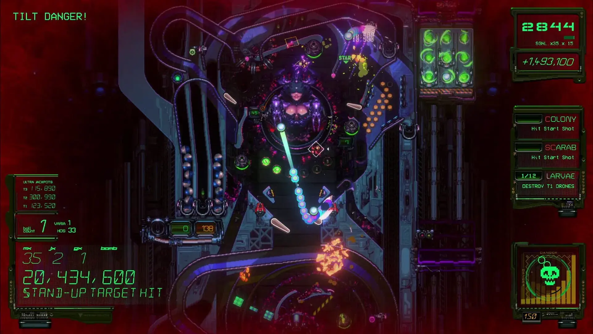 Xenotilt: Hostile Pinball Action (PS5) - gameplay screenshot