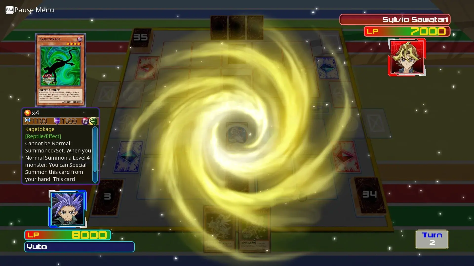 Yu-Gi-Oh! Legacy of the Duelist: Arc-V Yuto v. Sylvio - główny screenshot z gry