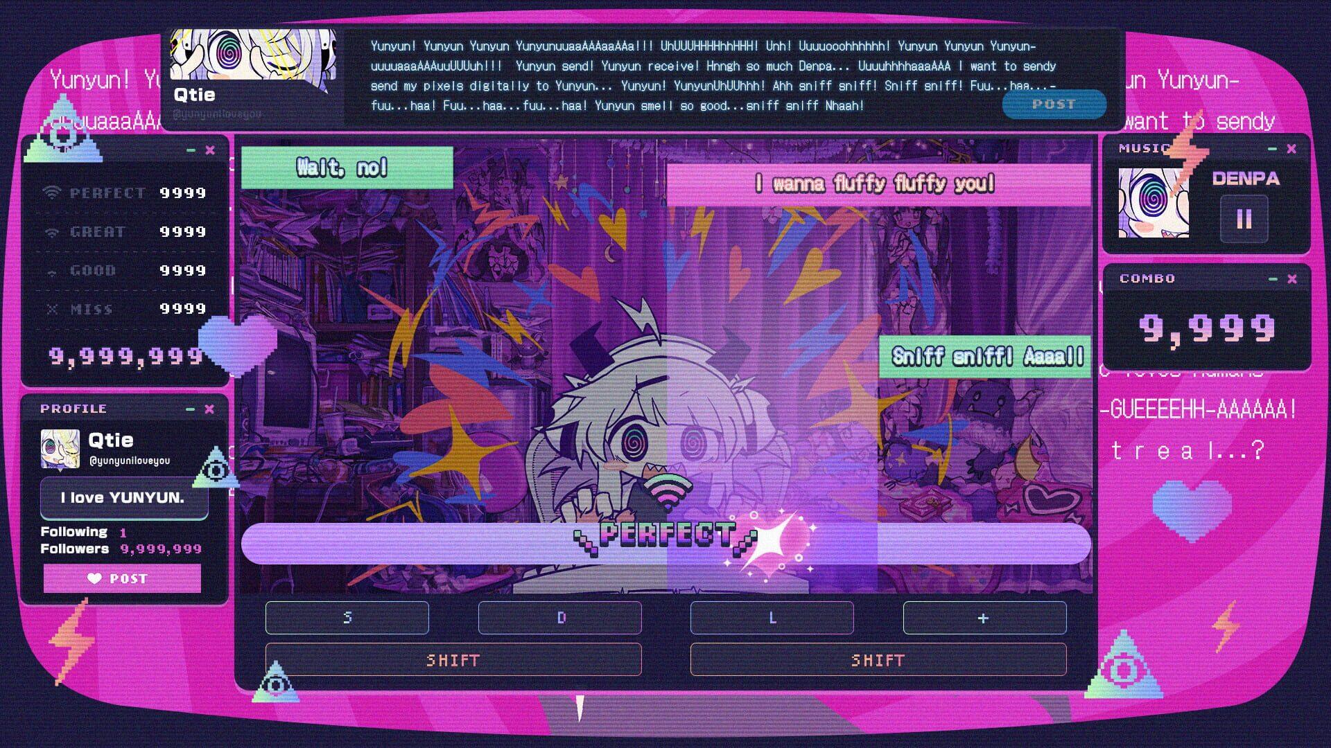 Yunyun Syndrome!?: Rhythm Psychosis - akcja w grze