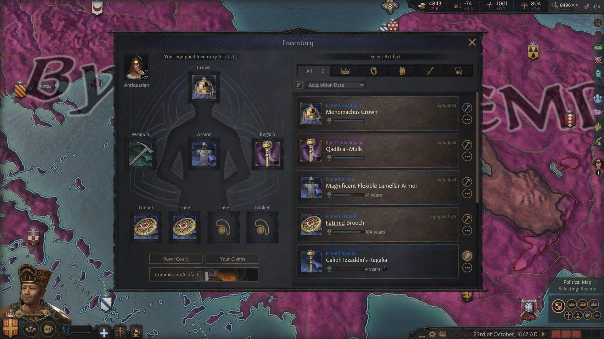 Crusader Kings III: Royal Court - akcja w grze