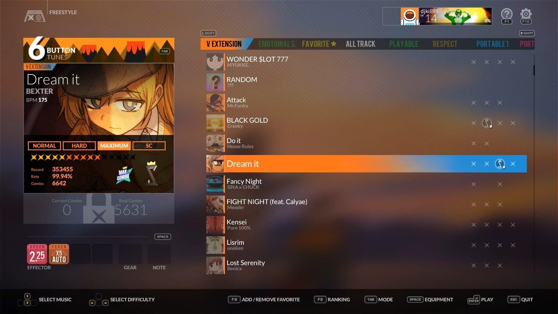 DJMax Respect V: V Extension Pack - główny screenshot z gry