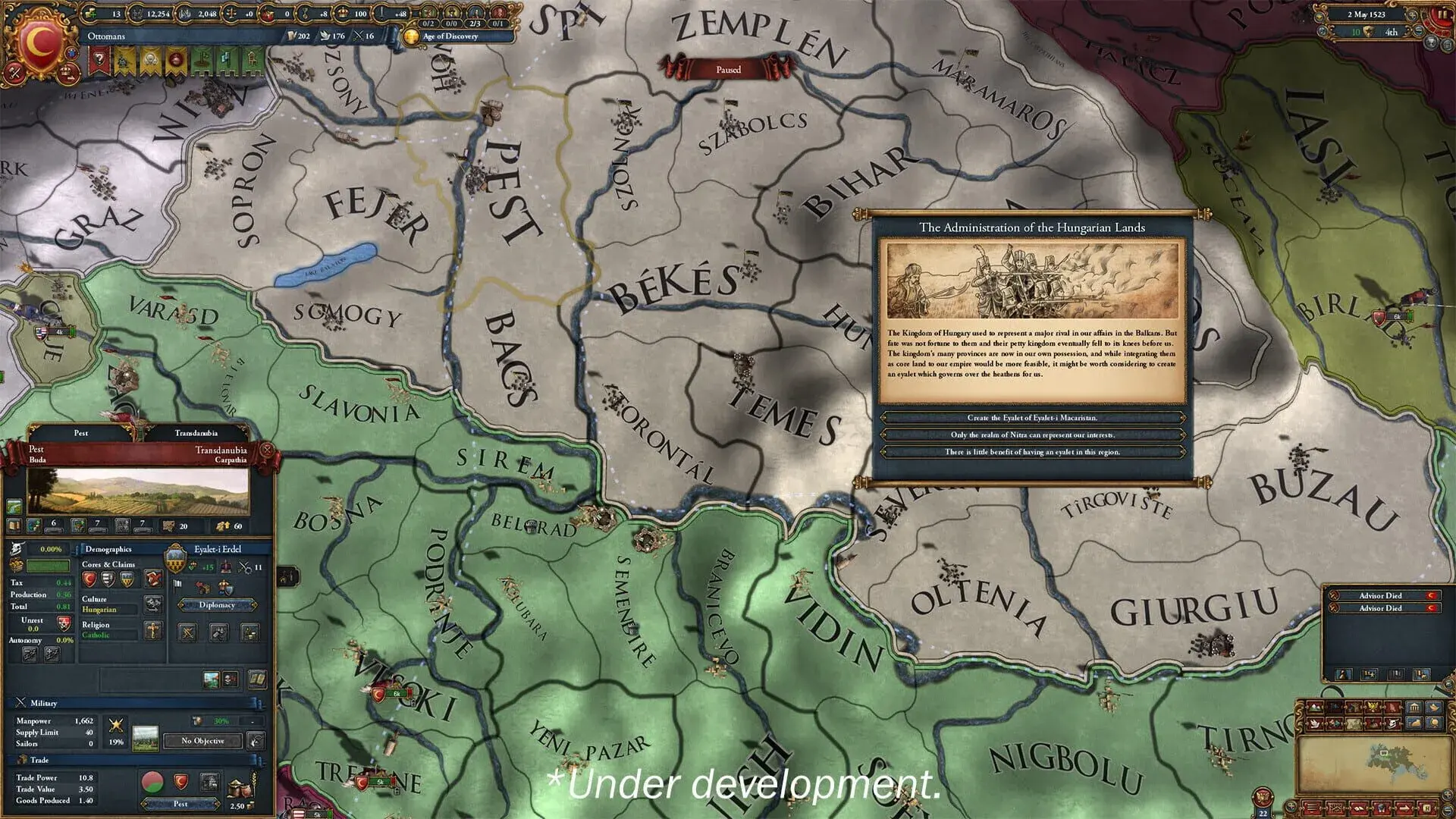 Europa Universalis IV: Domination - akcja w grze