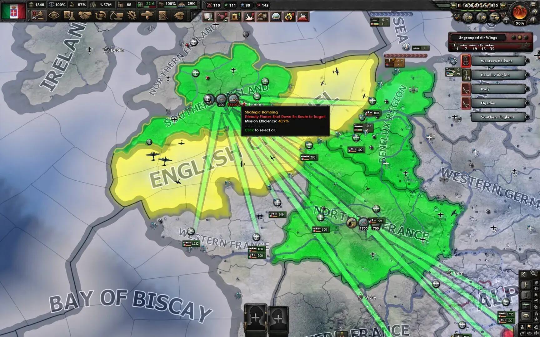 Hearts of Iron IV: By Blood Alone - gameplay screenshot